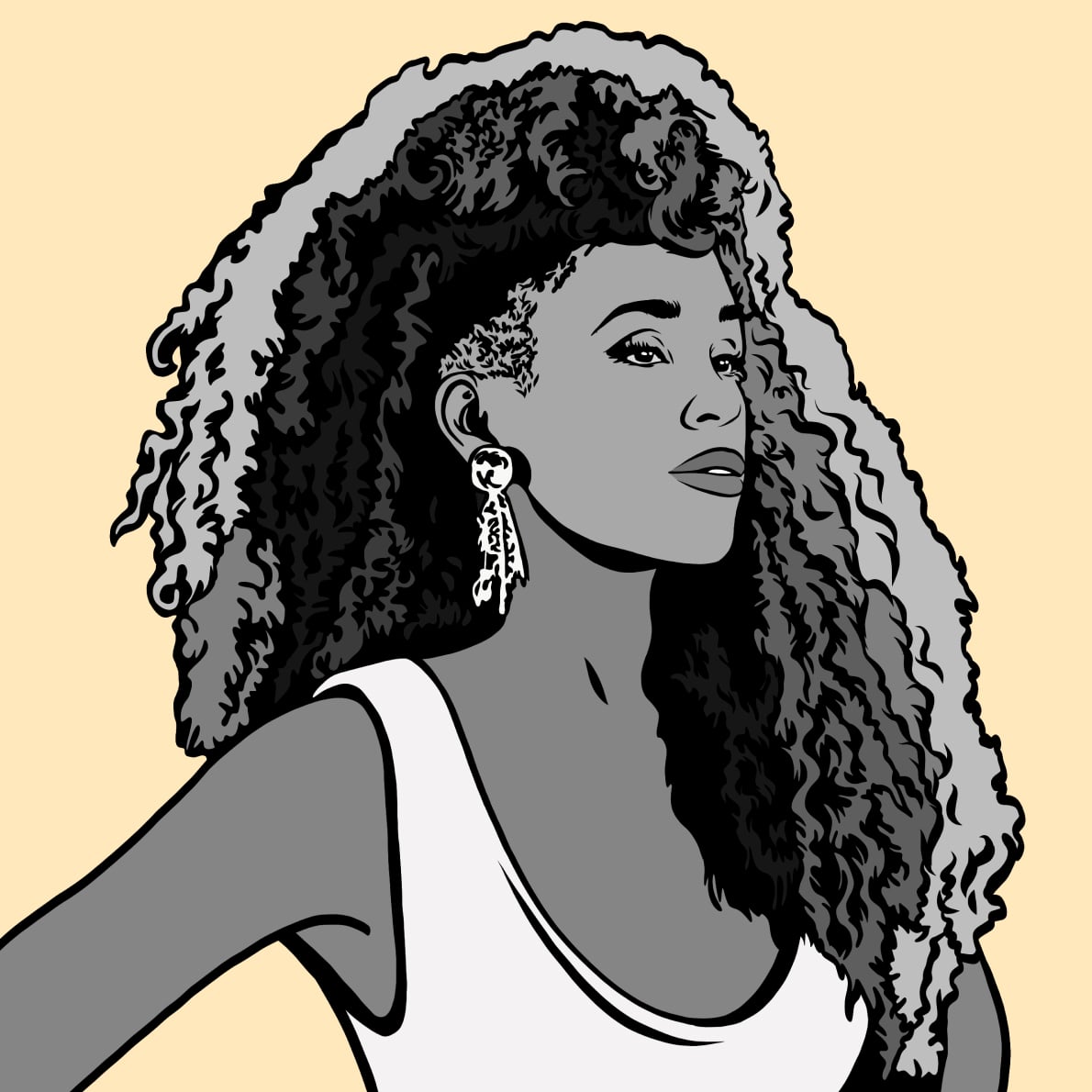digital portrai of a girl